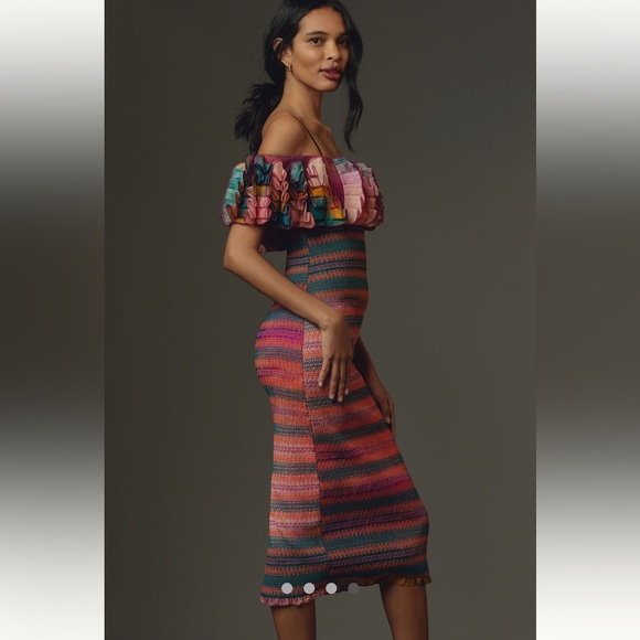 Anthropologie NWT Hope for Flowers by Tracy Reese Off-The-Shoulder Dress size XL - Picture 4 of 6